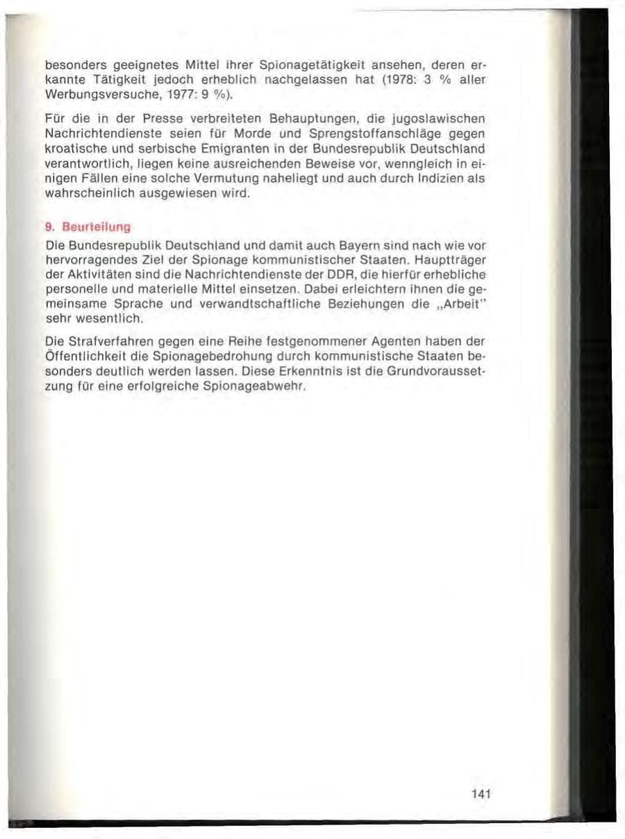 Seite 143 des Verfassungsschutzbericht 1978 Bayern