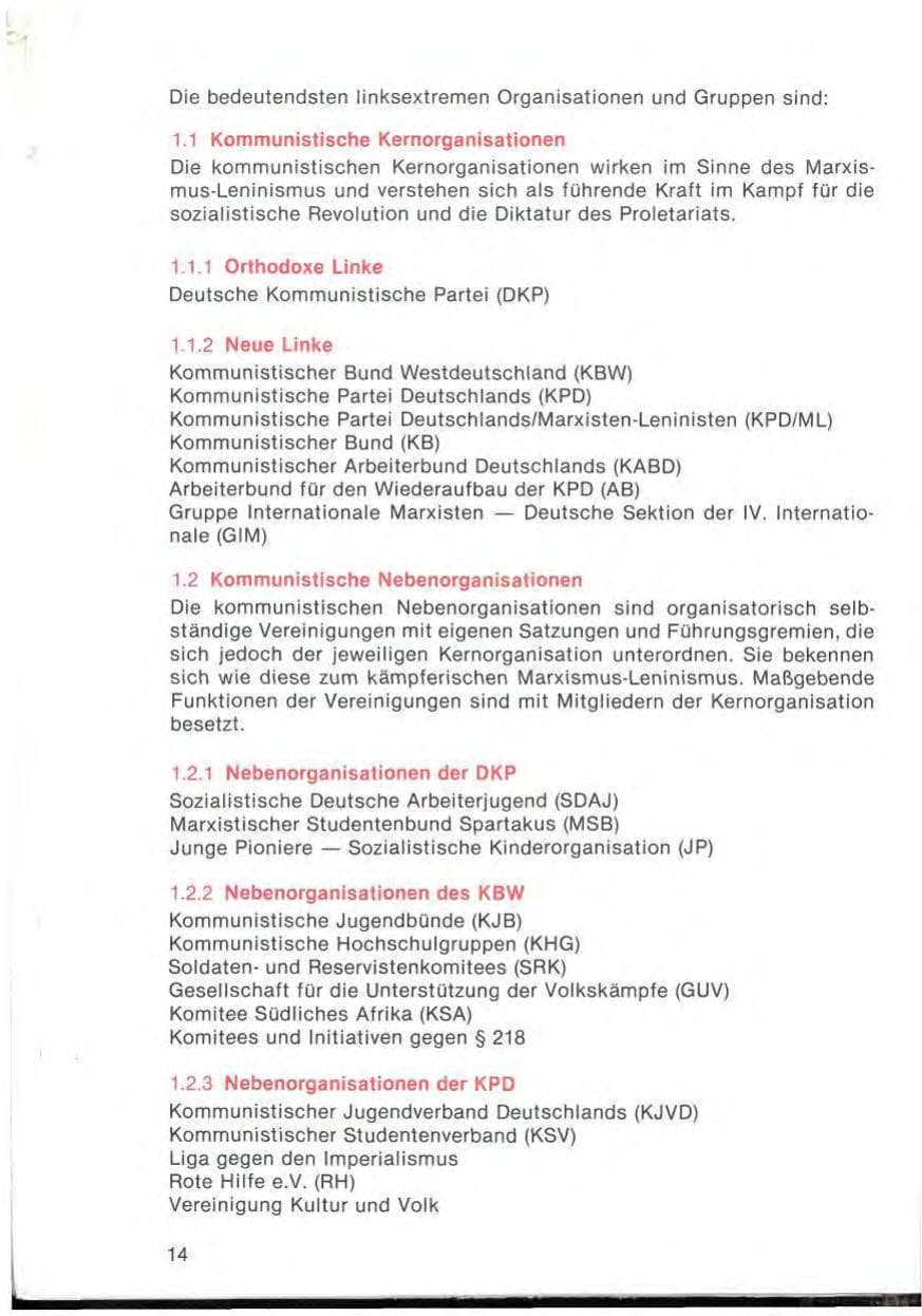 Seite 16 des Verfassungsschutzbericht 1978 Bayern