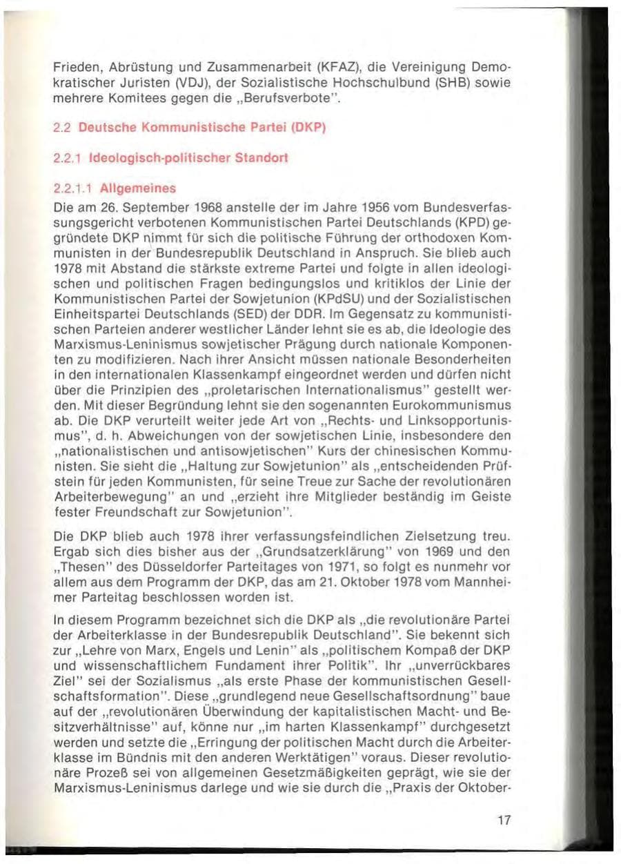 Seite 19 des Verfassungsschutzbericht 1978 Bayern