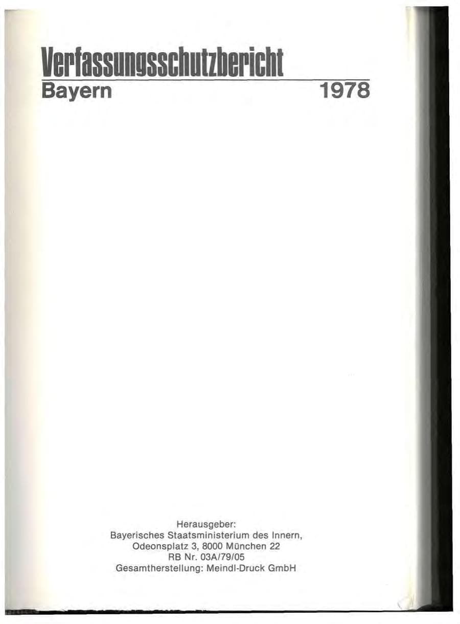 Seite 3 des Verfassungsschutzbericht 1978 Bayern
