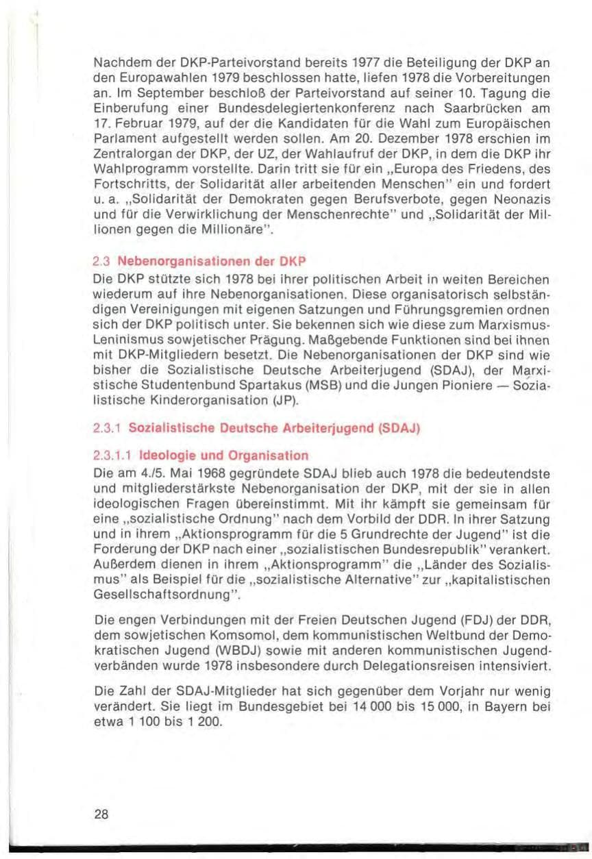 Seite 30 des Verfassungsschutzbericht 1978 Bayern