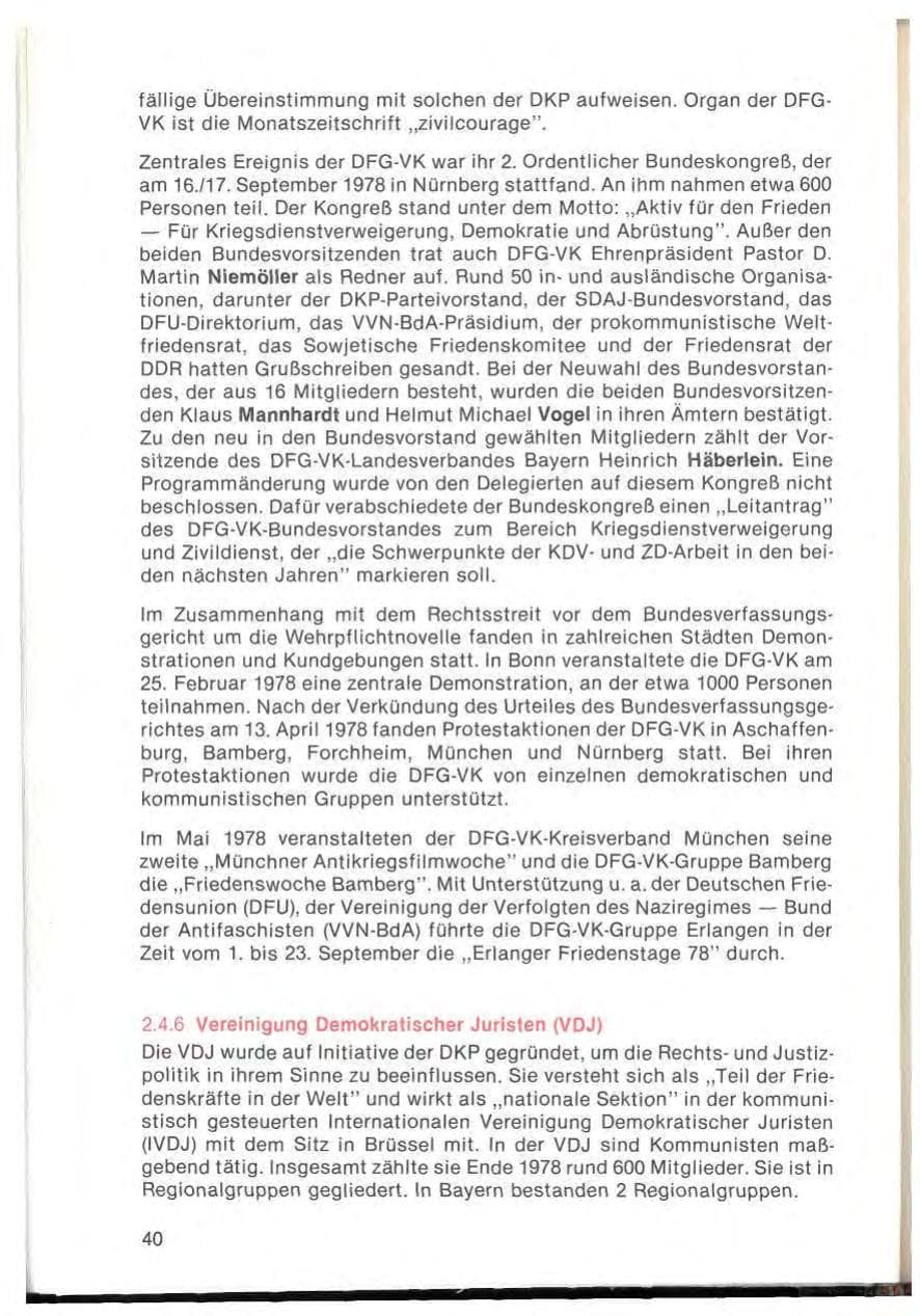 Seite 42 des Verfassungsschutzbericht 1978 Bayern
