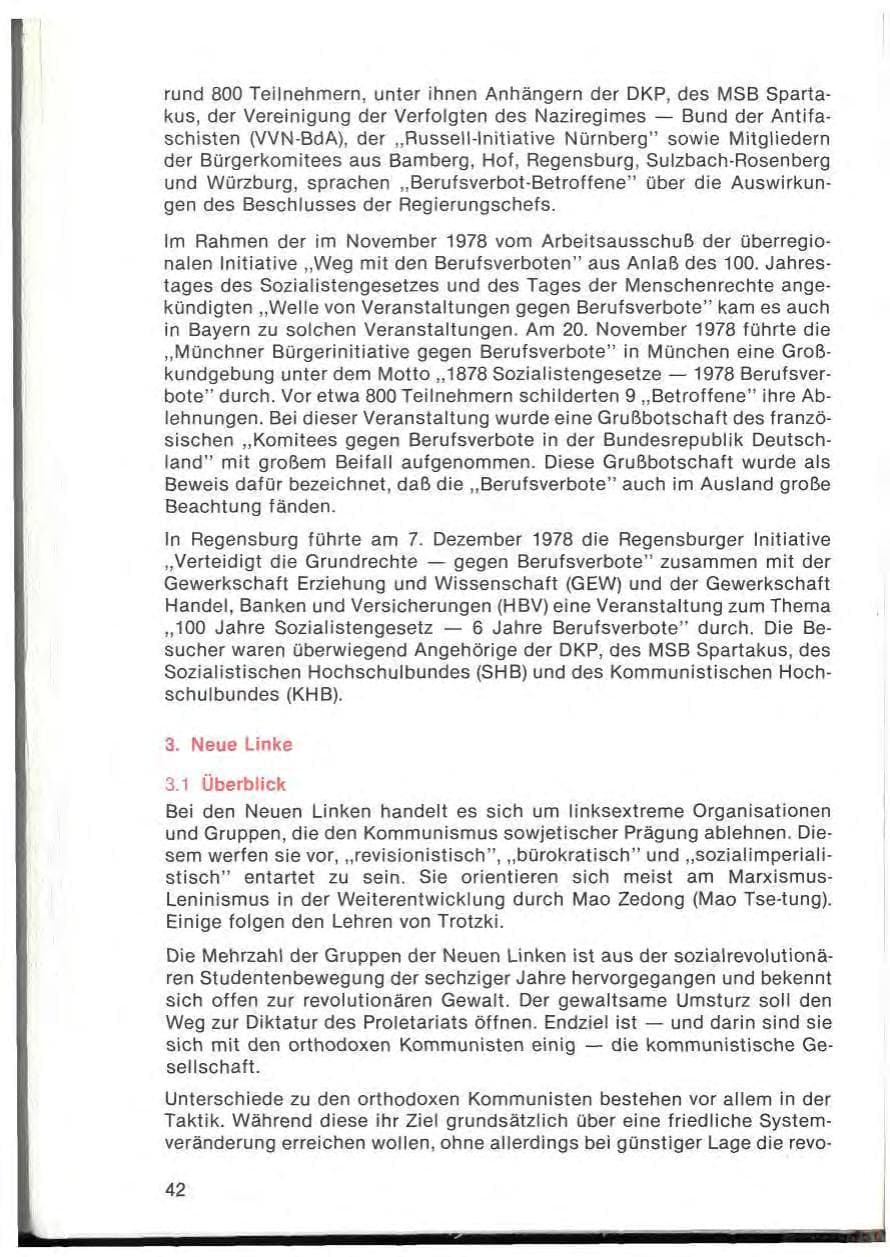 Seite 44 des Verfassungsschutzbericht 1978 Bayern