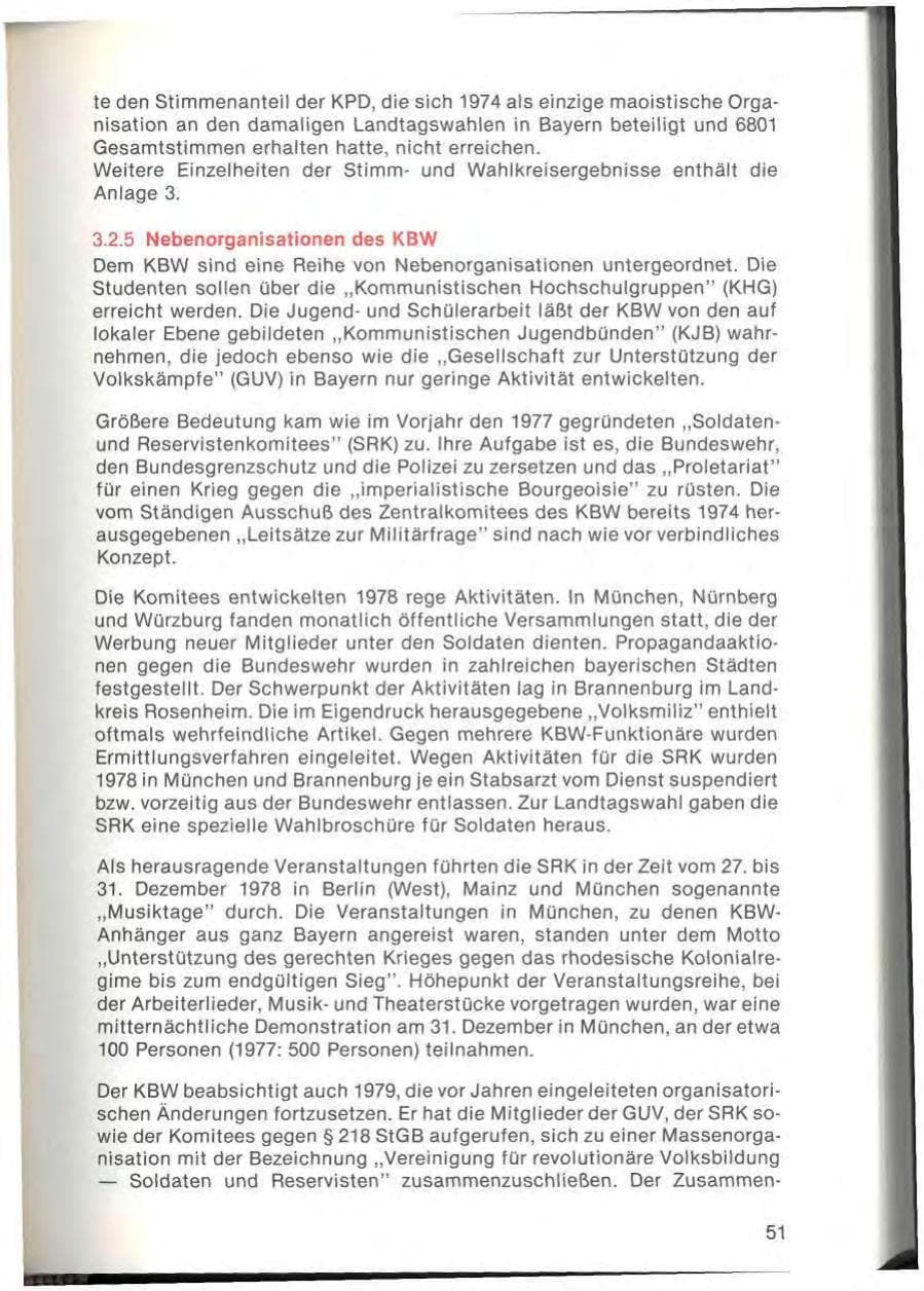 Seite 53 des Verfassungsschutzbericht 1978 Bayern
