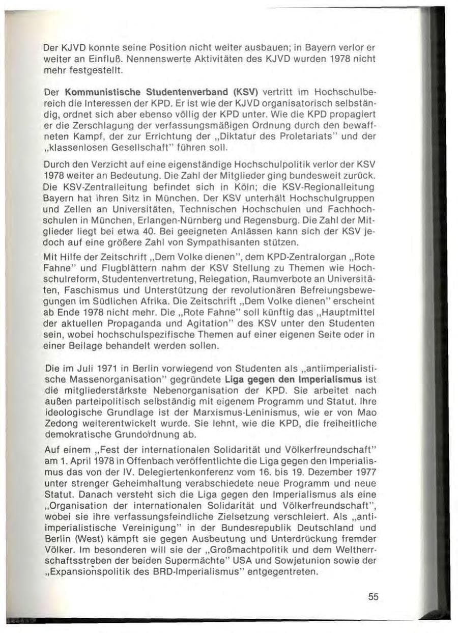 Seite 57 des Verfassungsschutzbericht 1978 Bayern