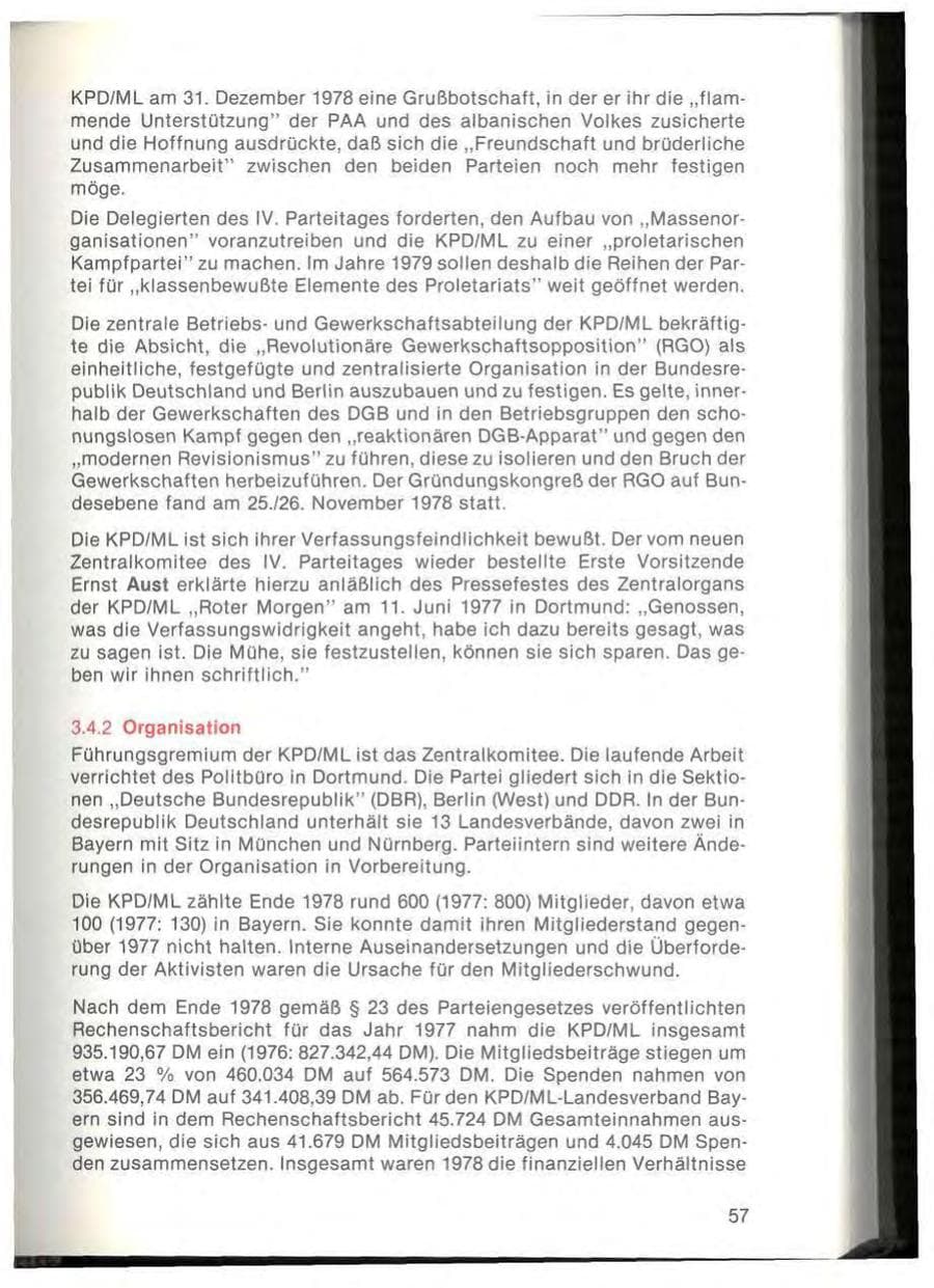 Seite 59 des Verfassungsschutzbericht 1978 Bayern