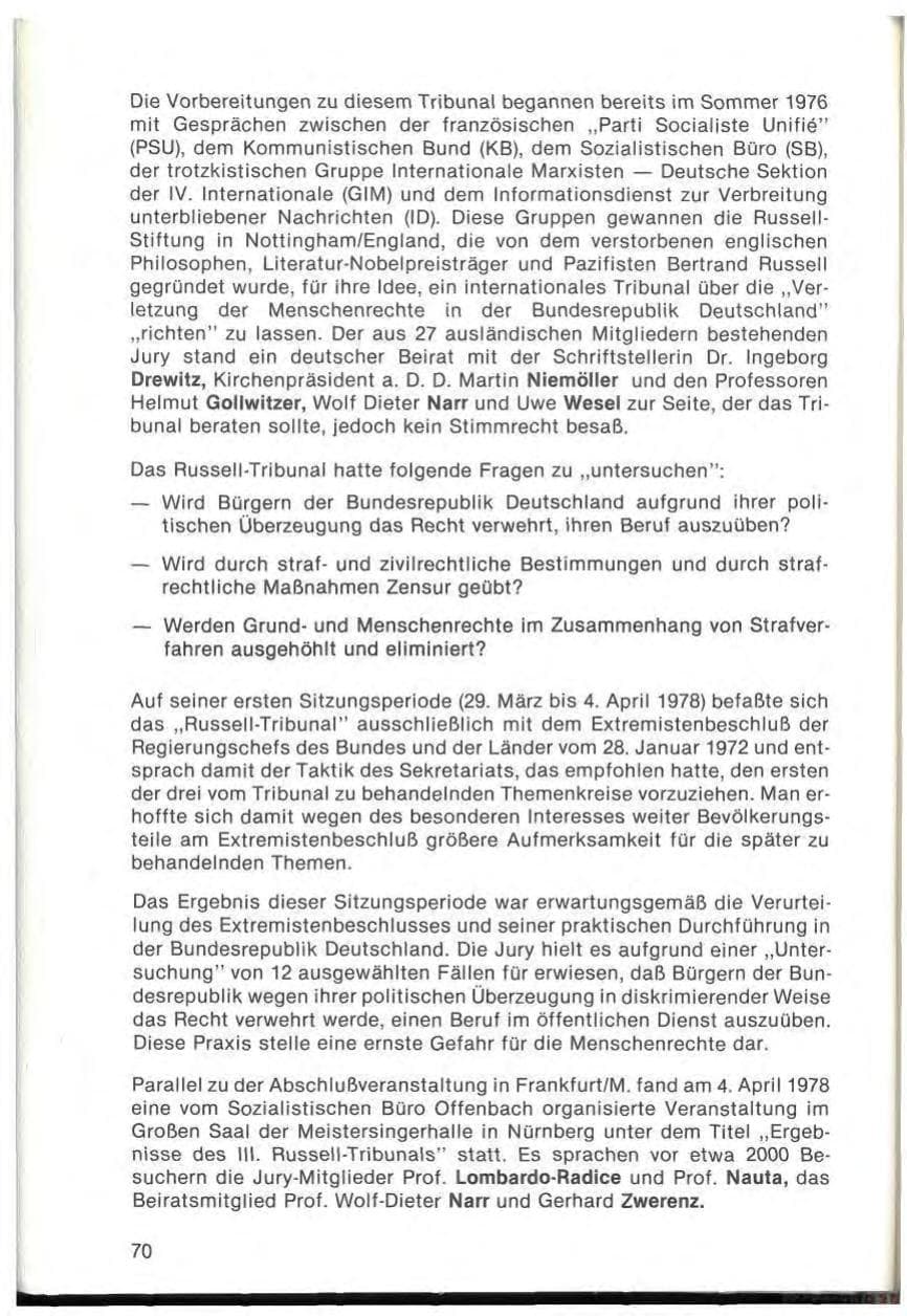 Seite 72 des Verfassungsschutzbericht 1978 Bayern
