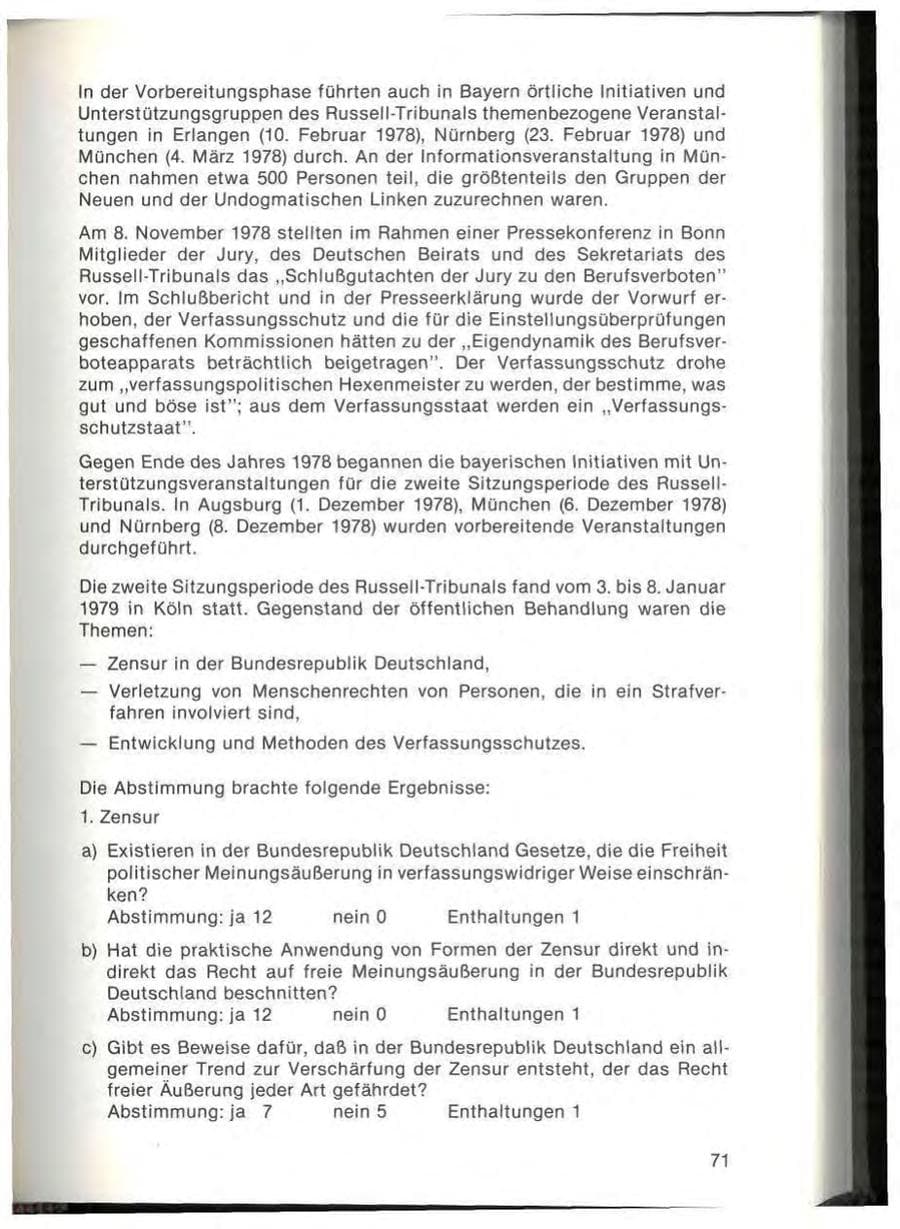 Seite 73 des Verfassungsschutzbericht 1978 Bayern