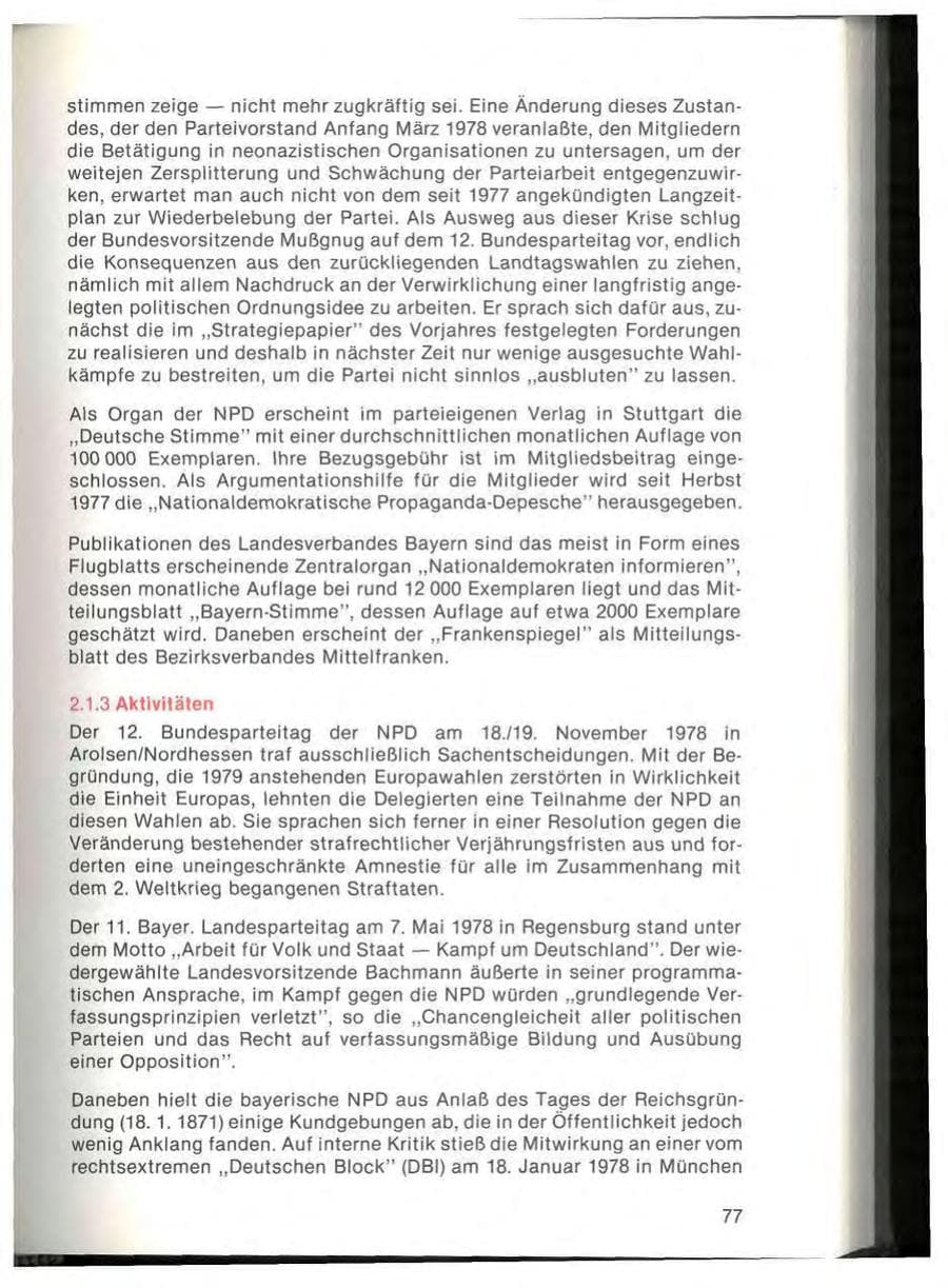 Seite 79 des Verfassungsschutzbericht 1978 Bayern