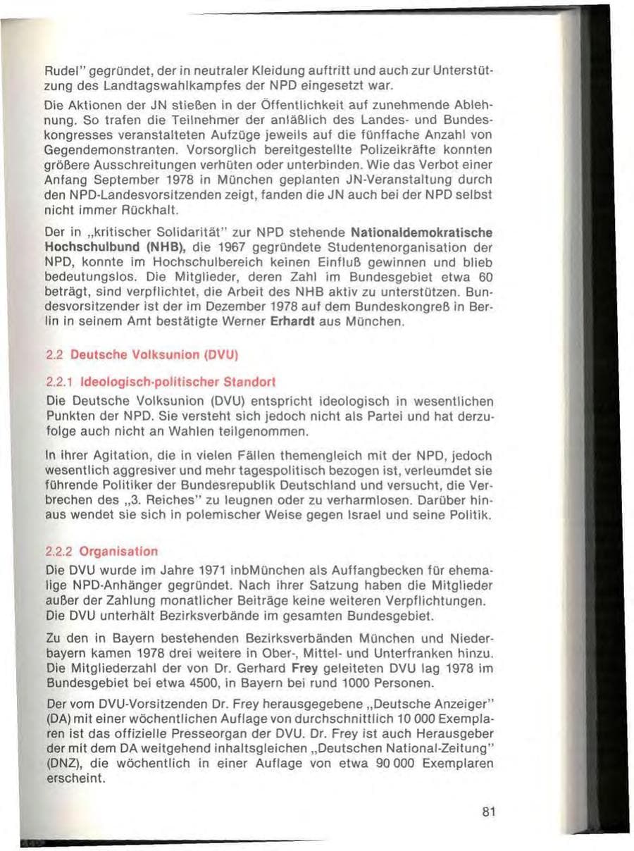 Seite 83 des Verfassungsschutzbericht 1978 Bayern
