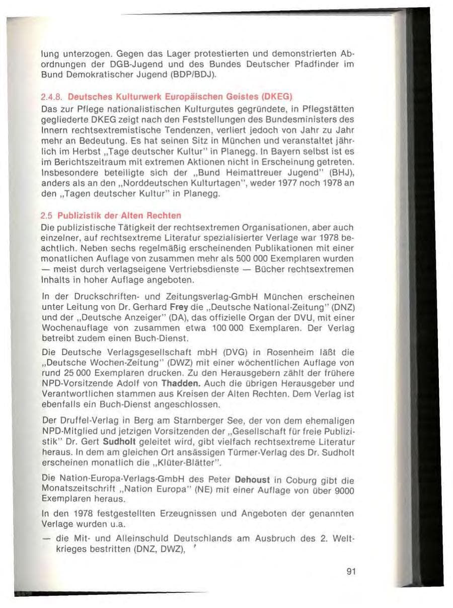 Seite 93 des Verfassungsschutzbericht 1978 Bayern