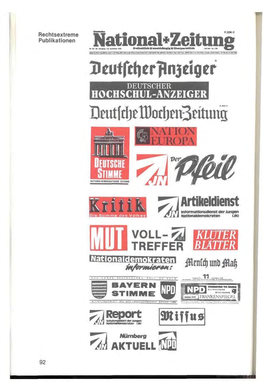 Seite 94 des Verfassungsschutzbericht 1978 Bayern