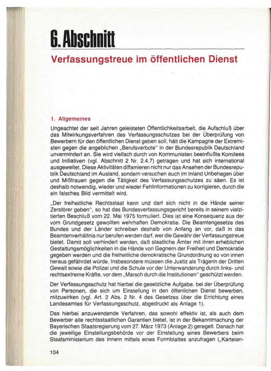 Seite 106 des Verfassungsschutzbericht 1979 Bayern