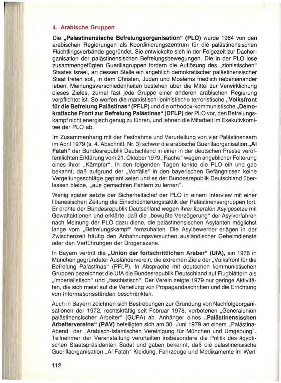 Seite 114 des Verfassungsschutzbericht 1979 Bayern