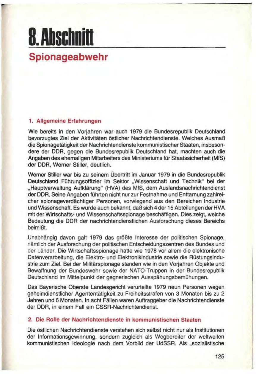 Seite 127 des Verfassungsschutzbericht 1979 Bayern