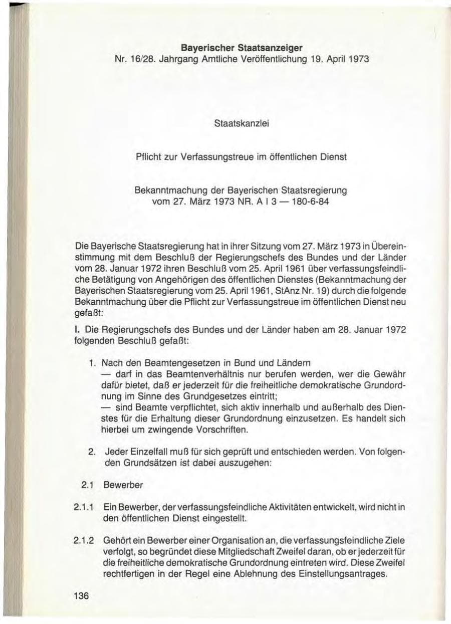 Seite 138 des Verfassungsschutzbericht 1979 Bayern