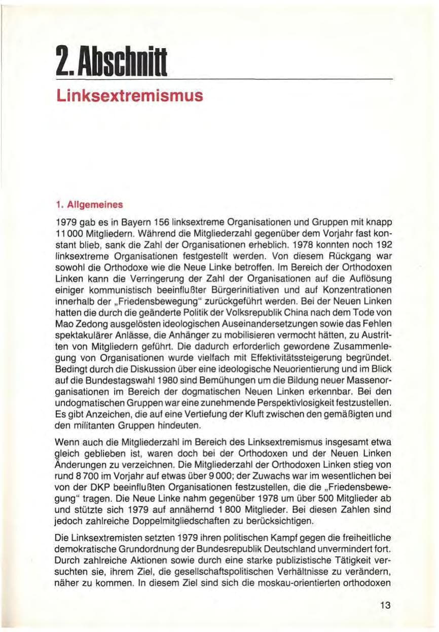 Seite 15 des Verfassungsschutzbericht 1979 Bayern