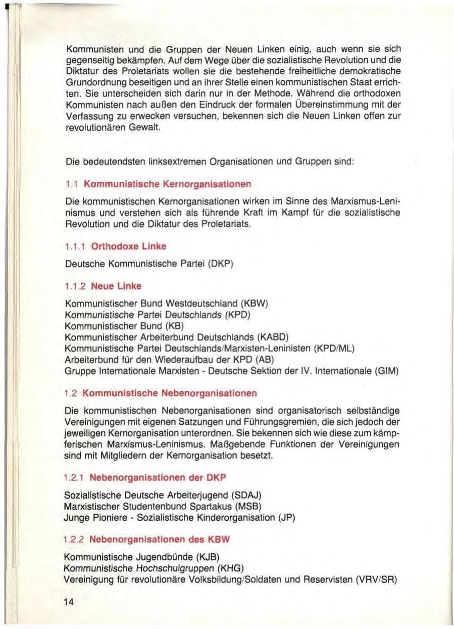 Seite 16 des Verfassungsschutzbericht 1979 Bayern