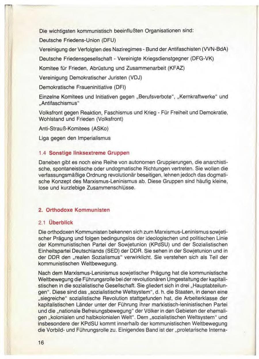 Seite 18 des Verfassungsschutzbericht 1979 Bayern
