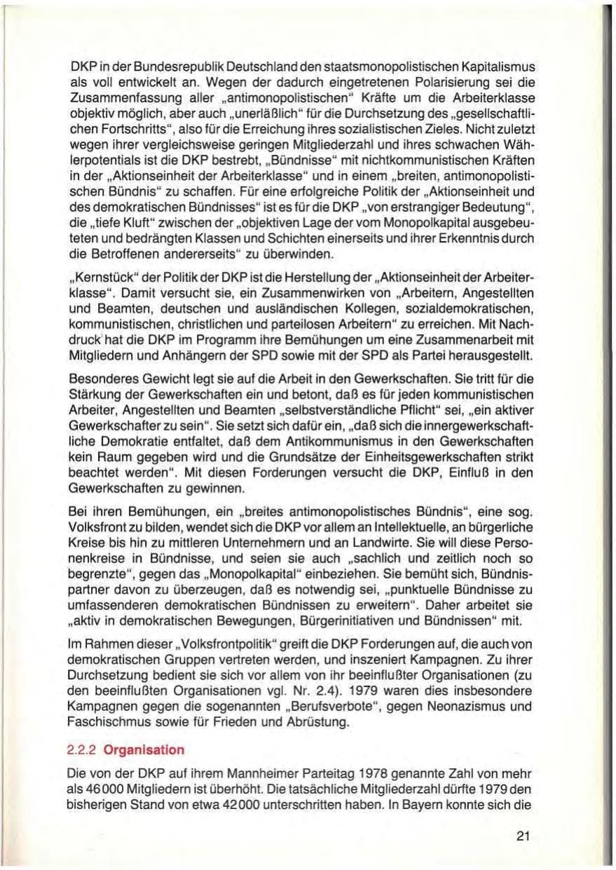 Seite 23 des Verfassungsschutzbericht 1979 Bayern