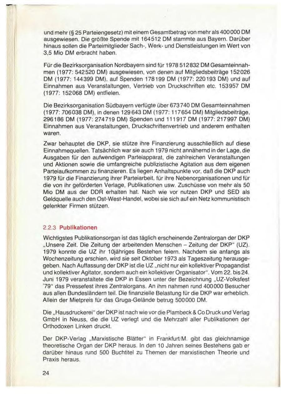Seite 26 des Verfassungsschutzbericht 1979 Bayern