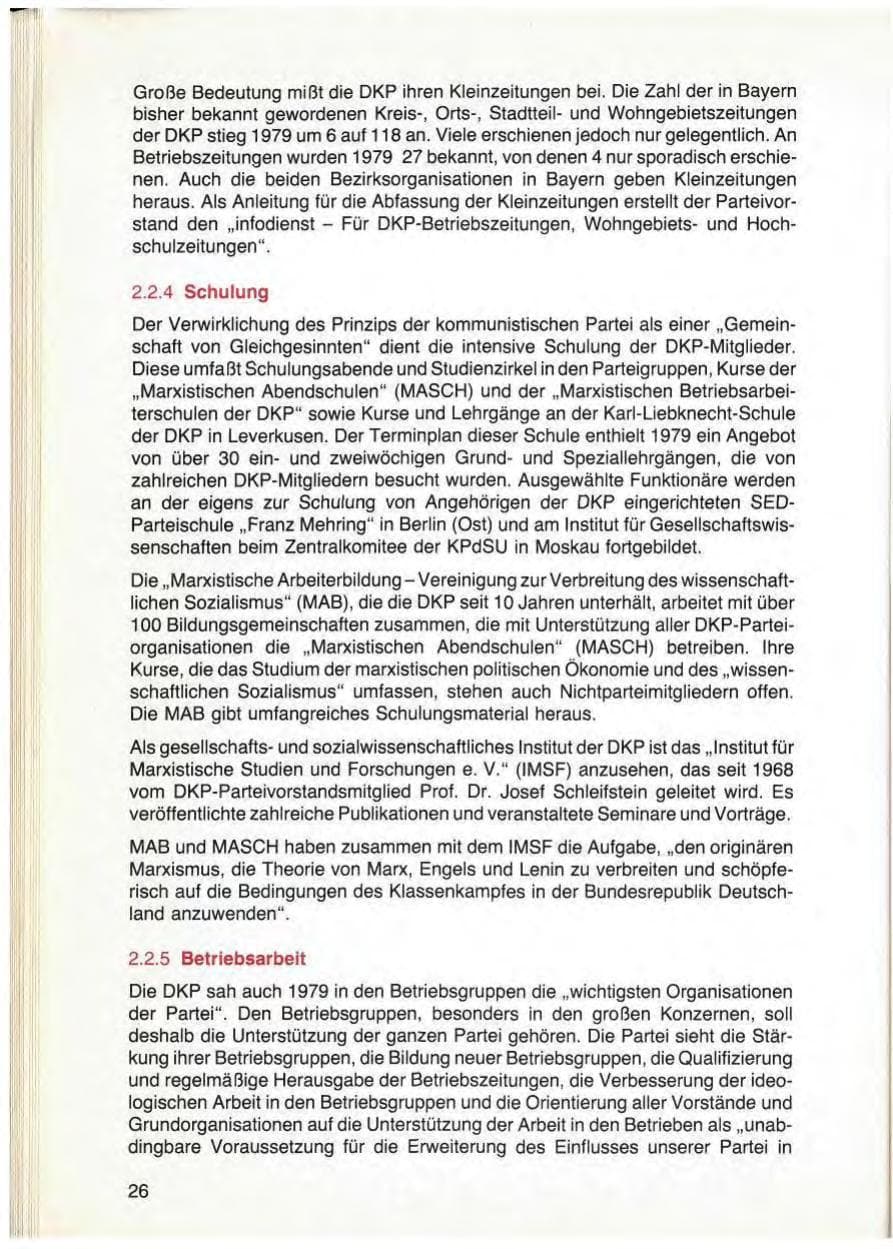 Seite 28 des Verfassungsschutzbericht 1979 Bayern