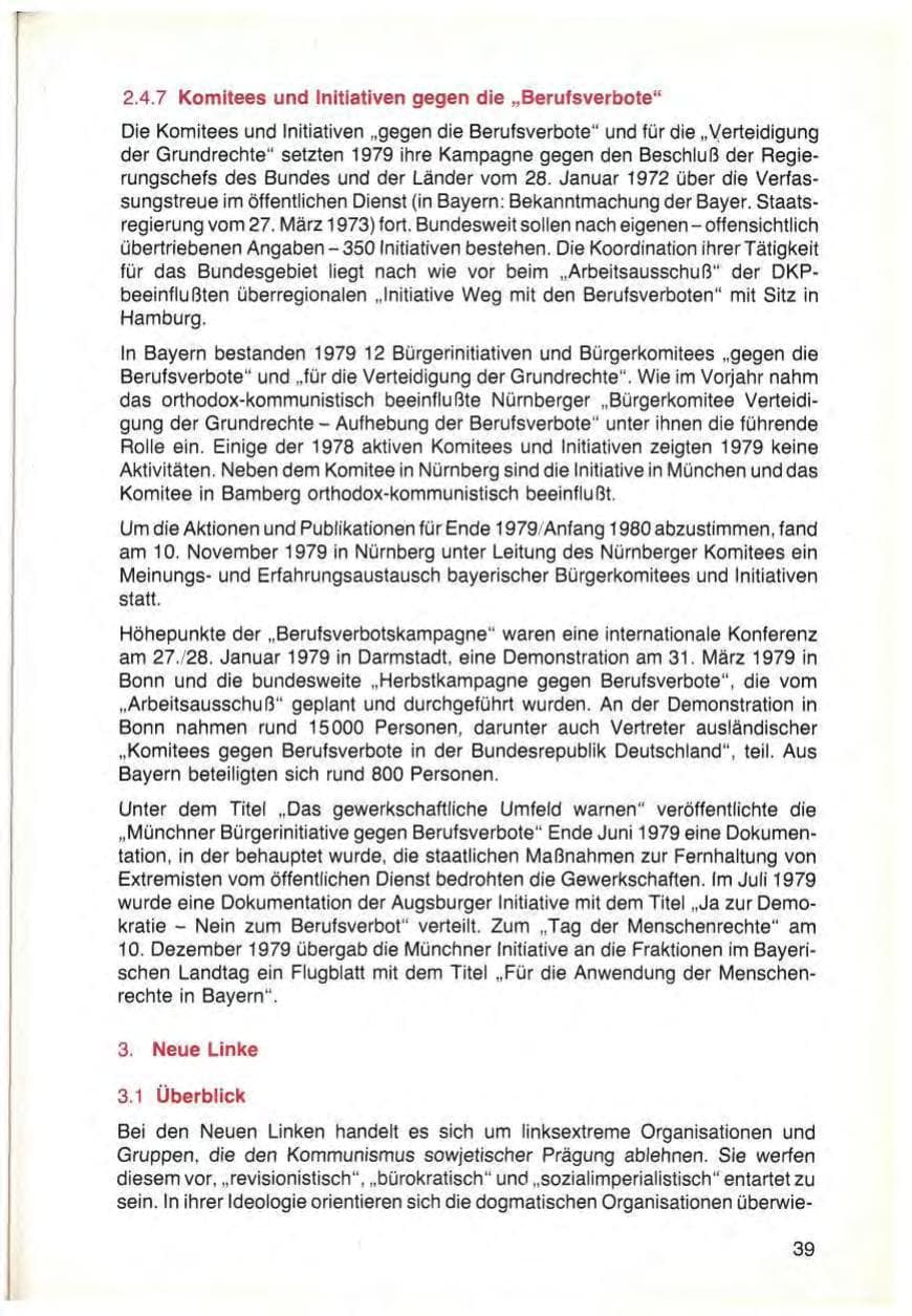 Seite 41 des Verfassungsschutzbericht 1979 Bayern