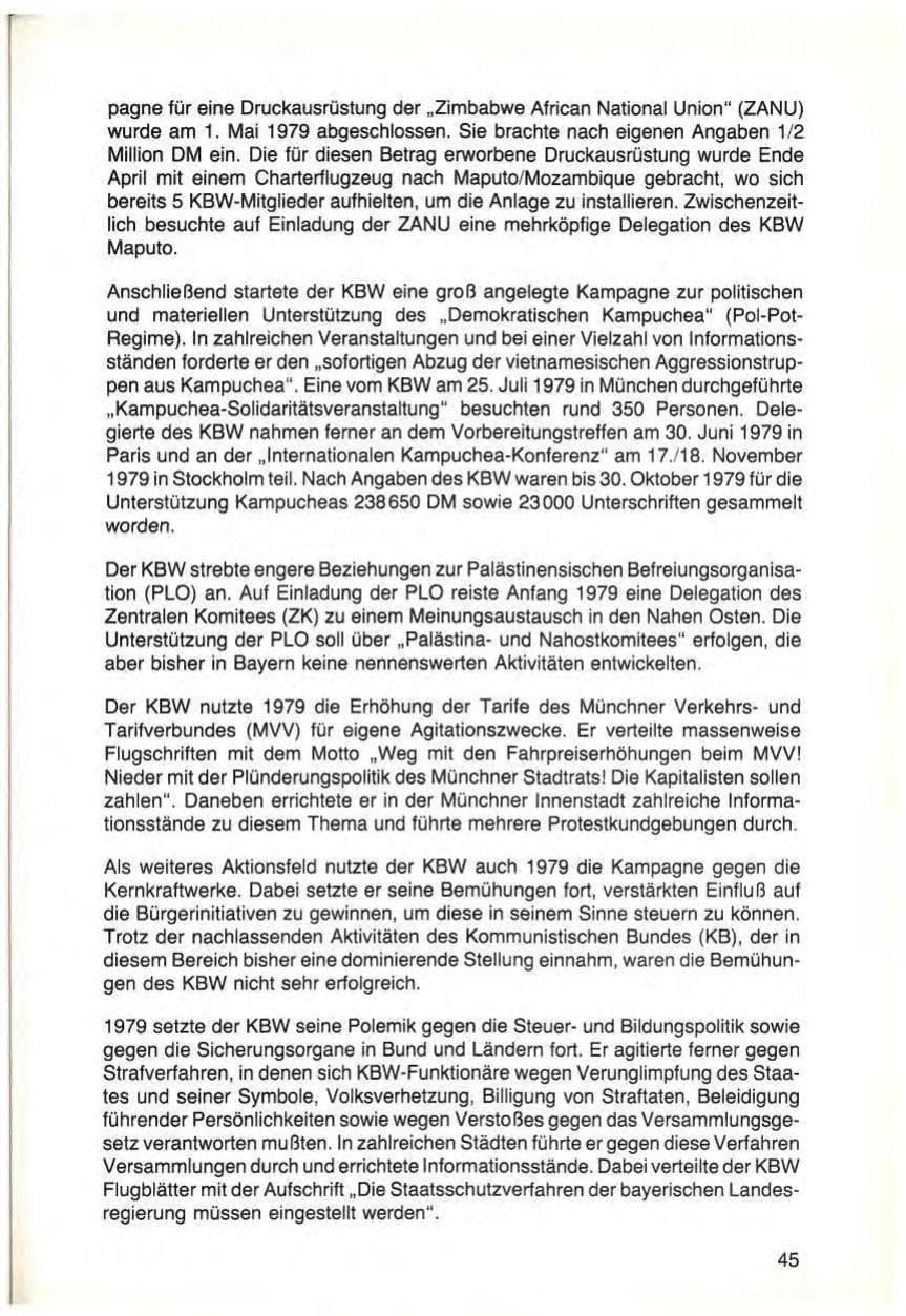 Seite 47 des Verfassungsschutzbericht 1979 Bayern