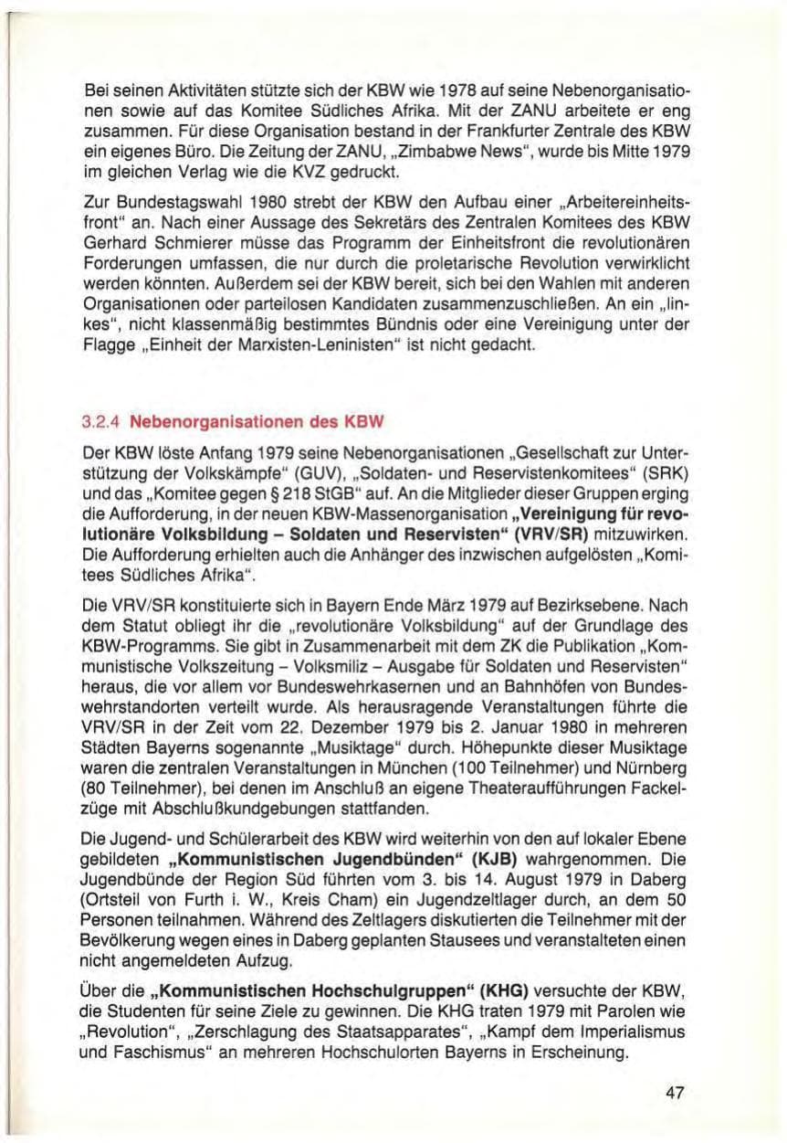 Seite 49 des Verfassungsschutzbericht 1979 Bayern