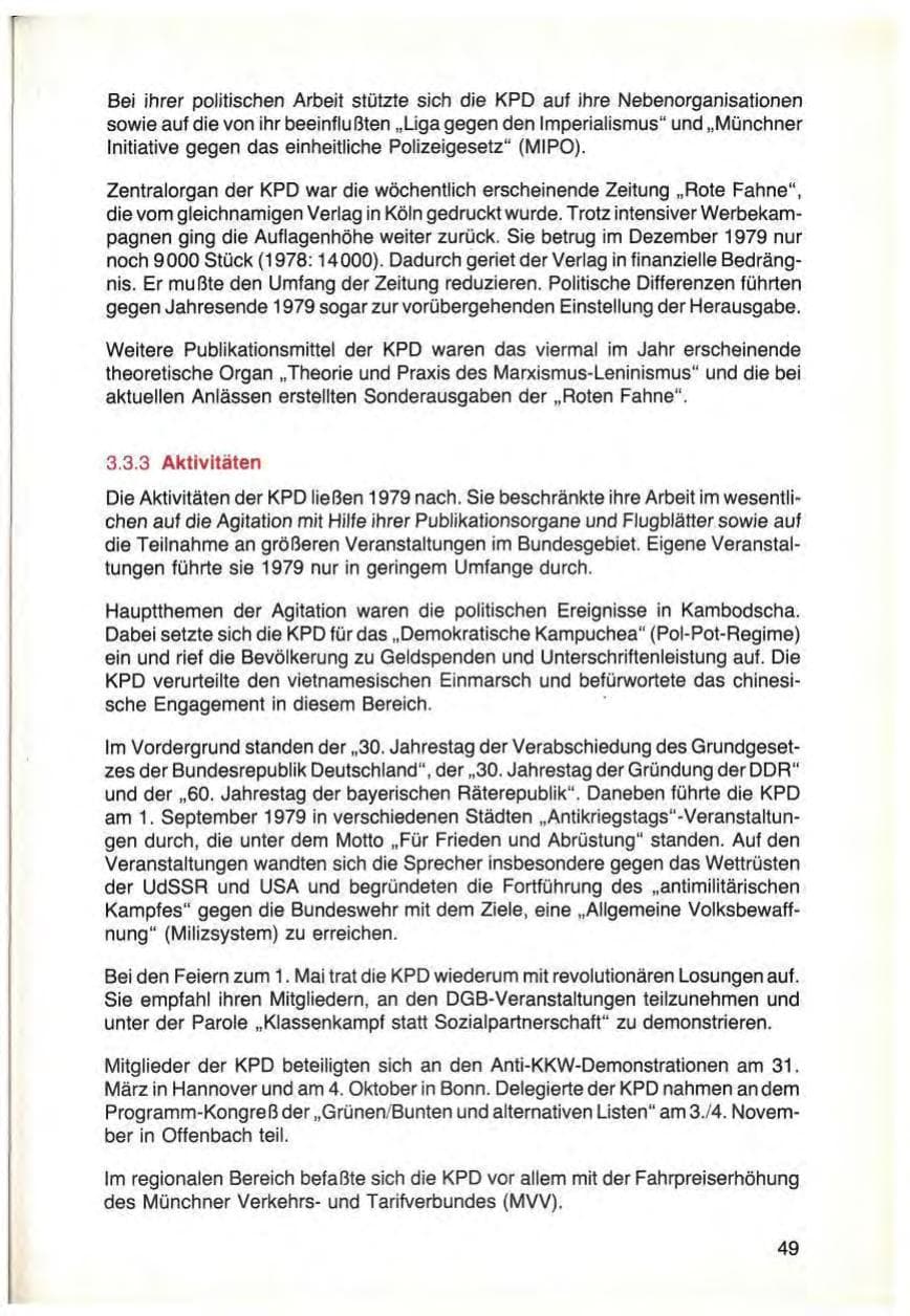 Seite 51 des Verfassungsschutzbericht 1979 Bayern
