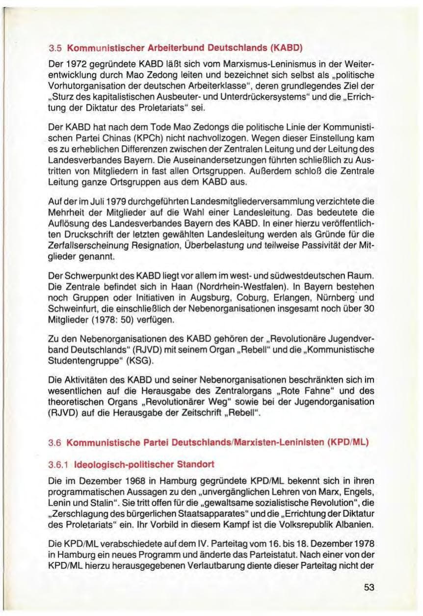 Seite 55 des Verfassungsschutzbericht 1979 Bayern