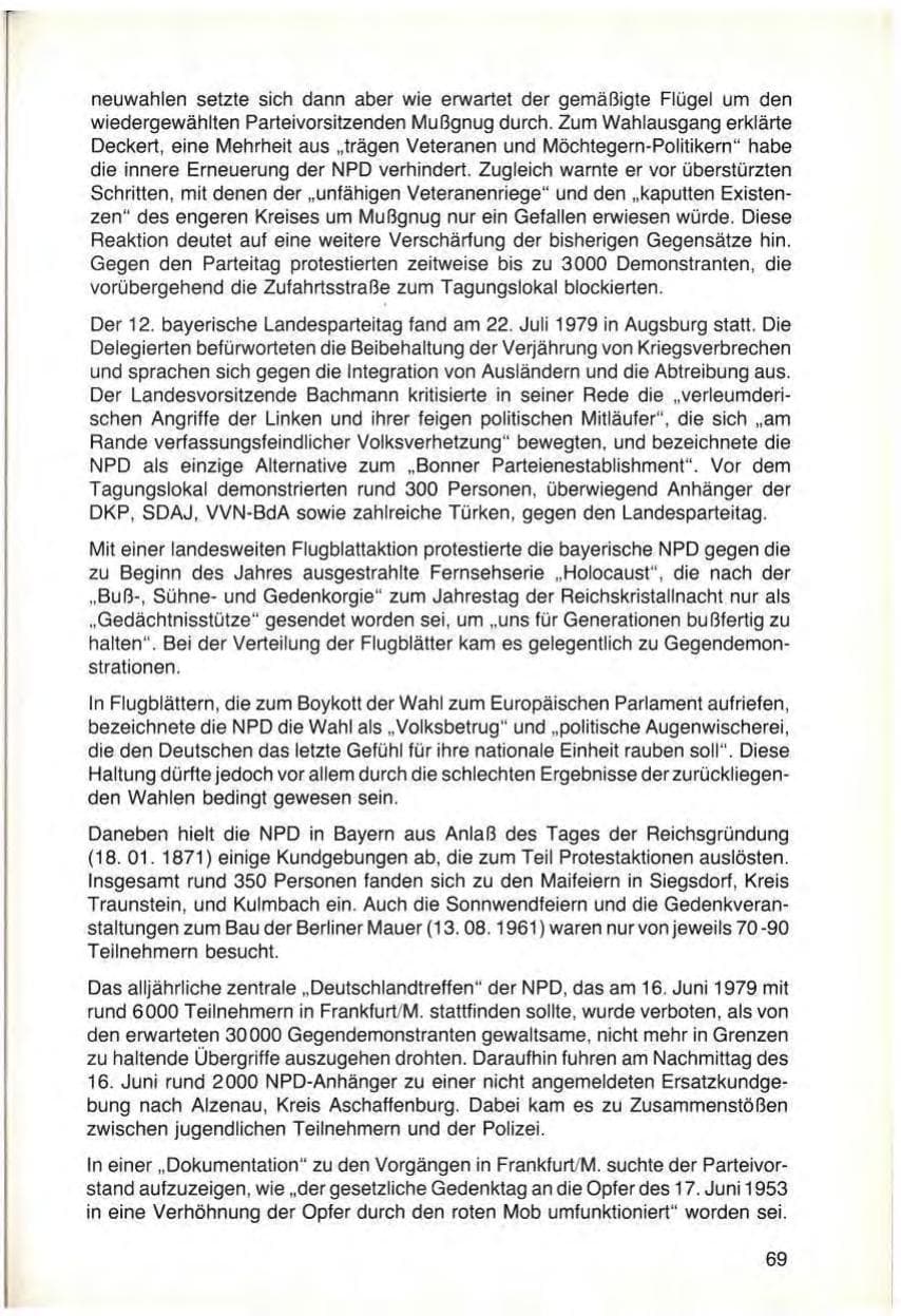 Seite 71 des Verfassungsschutzbericht 1979 Bayern