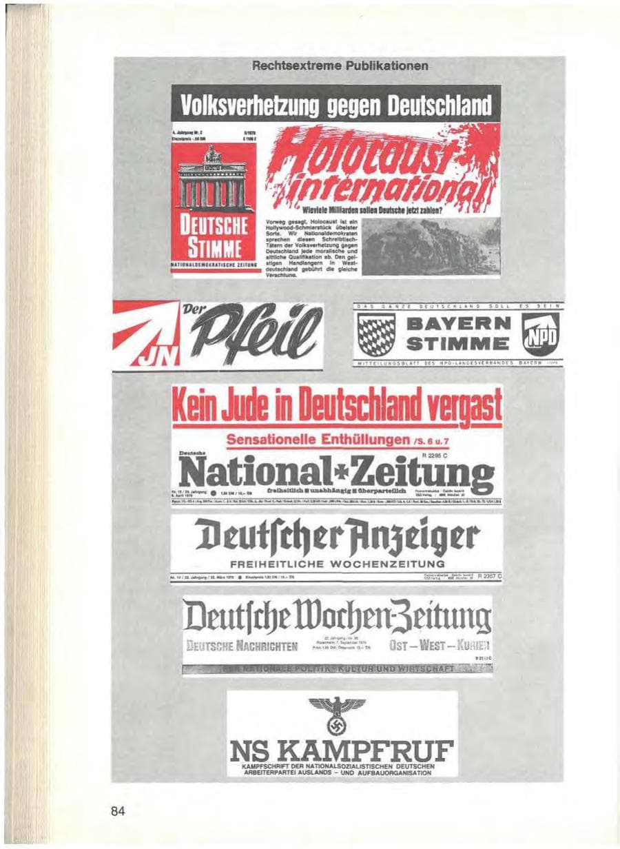 Seite 86 des Verfassungsschutzbericht 1979 Bayern