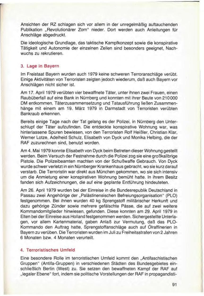 Seite 93 des Verfassungsschutzbericht 1979 Bayern
