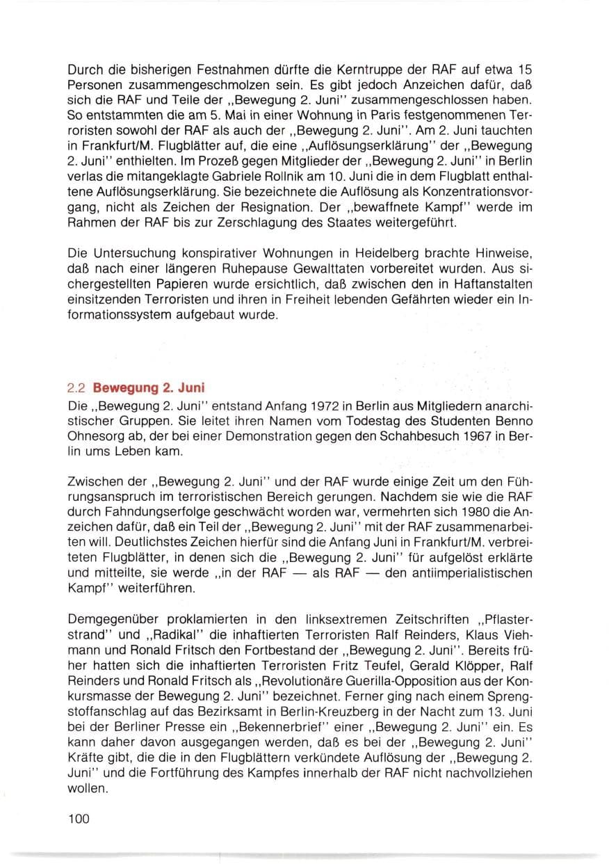 Seite 101 des Verfassungsschutzbericht 1980 Bayern