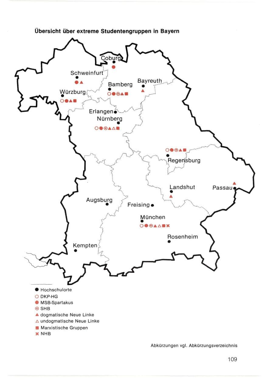 Seite 110 des Verfassungsschutzbericht 1980 Bayern