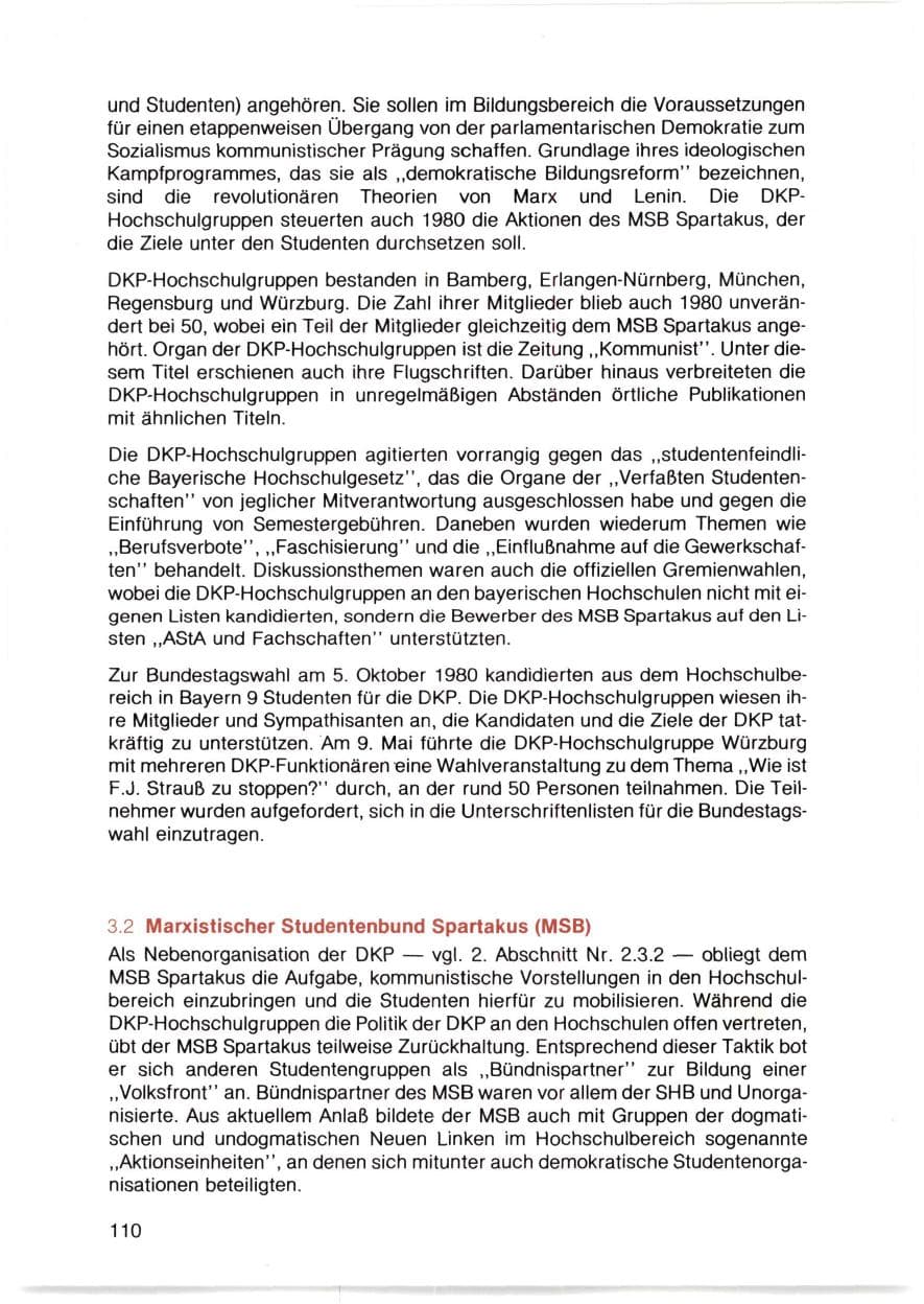 Seite 111 des Verfassungsschutzbericht 1980 Bayern