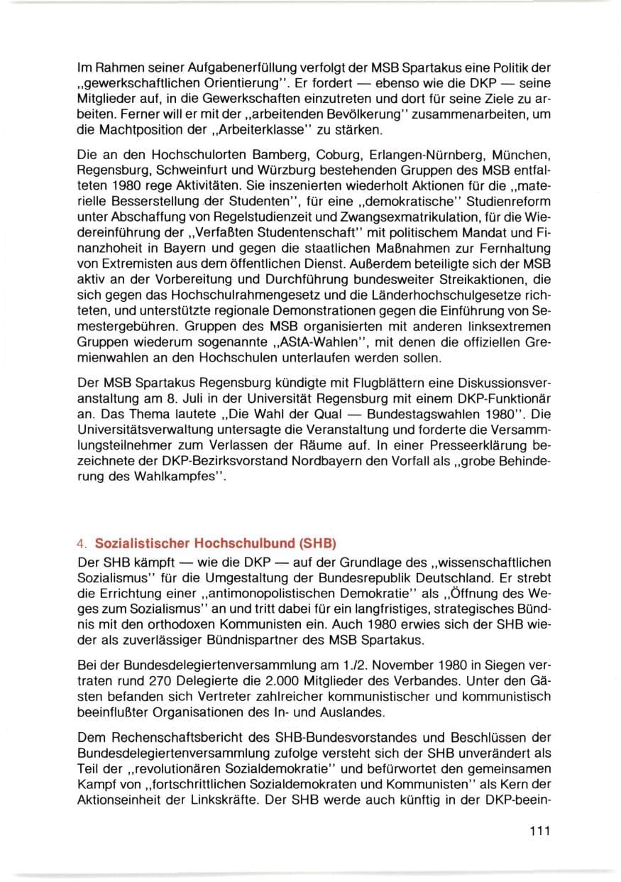 Seite 112 des Verfassungsschutzbericht 1980 Bayern
