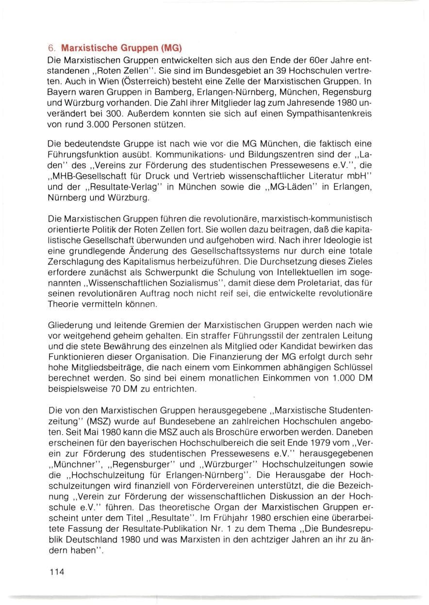 Seite 115 des Verfassungsschutzbericht 1980 Bayern