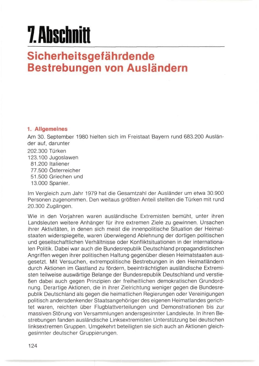 Seite 125 des Verfassungsschutzbericht 1980 Bayern