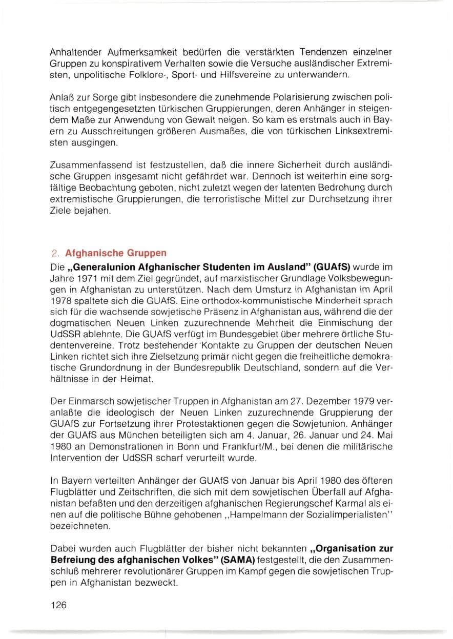 Seite 127 des Verfassungsschutzbericht 1980 Bayern
