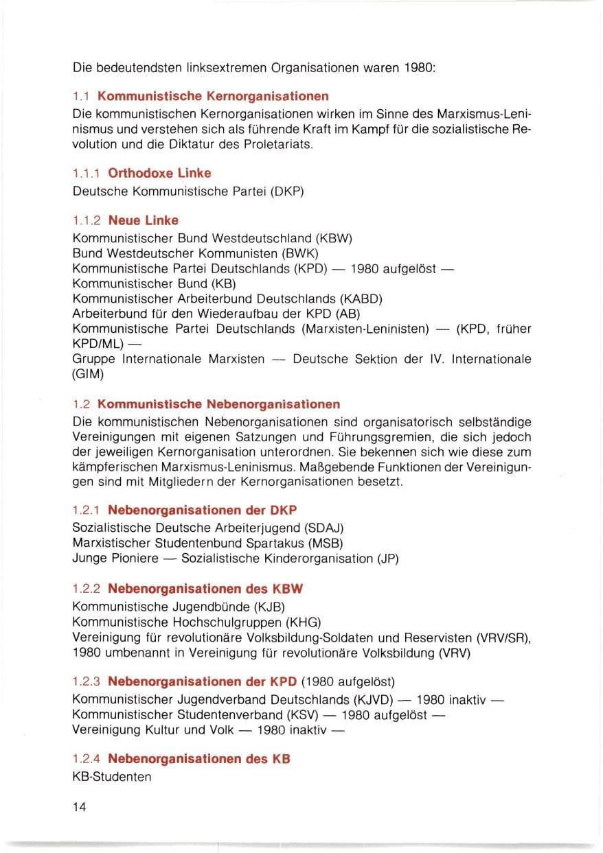 Seite 15 des Verfassungsschutzbericht 1980 Bayern