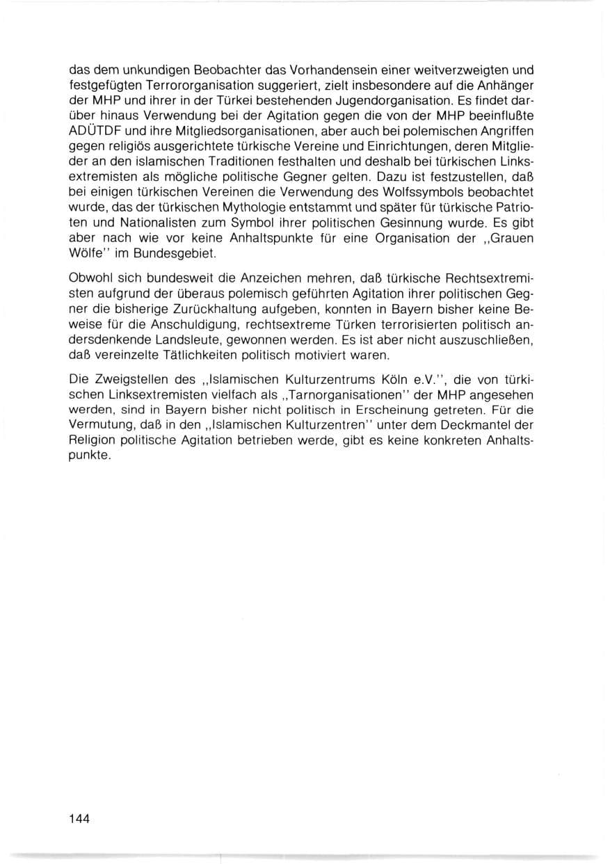 Seite 145 des Verfassungsschutzbericht 1980 Bayern