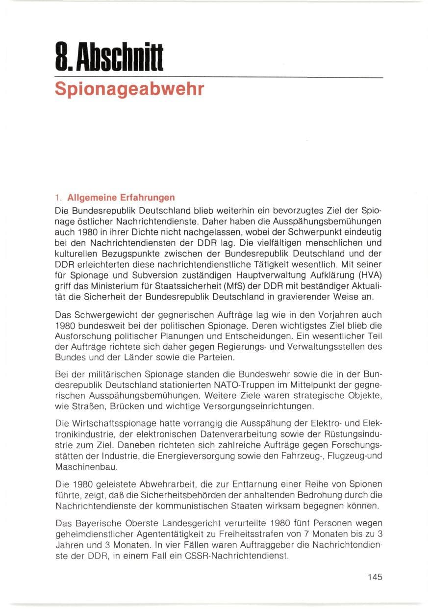 Seite 146 des Verfassungsschutzbericht 1980 Bayern
