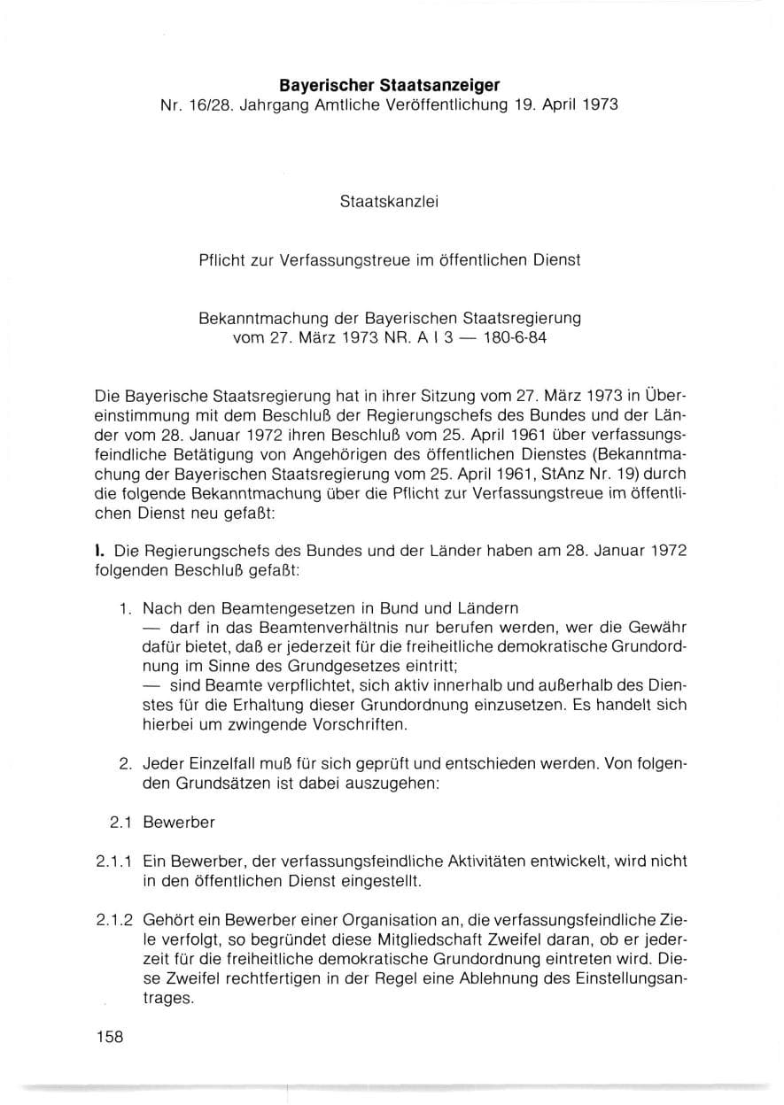 Seite 159 des Verfassungsschutzbericht 1980 Bayern