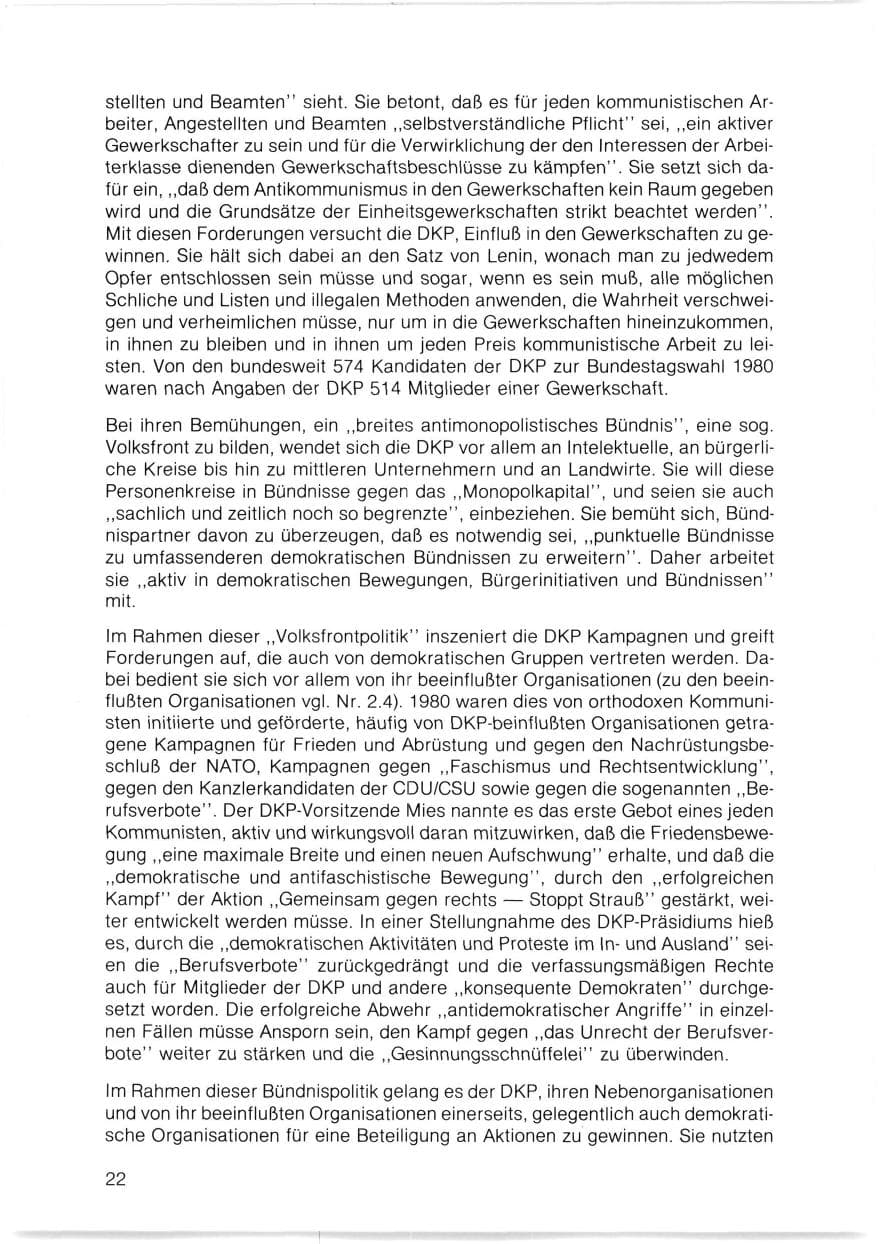 Seite 23 des Verfassungsschutzbericht 1980 Bayern