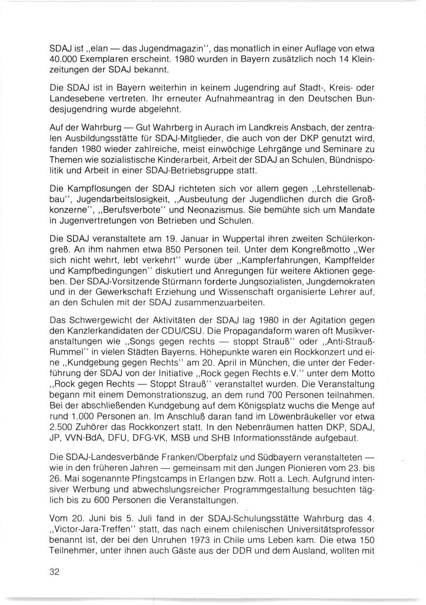 Seite 33 des Verfassungsschutzbericht 1980 Bayern