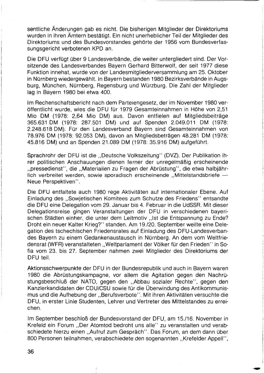 Seite 37 des Verfassungsschutzbericht 1980 Bayern