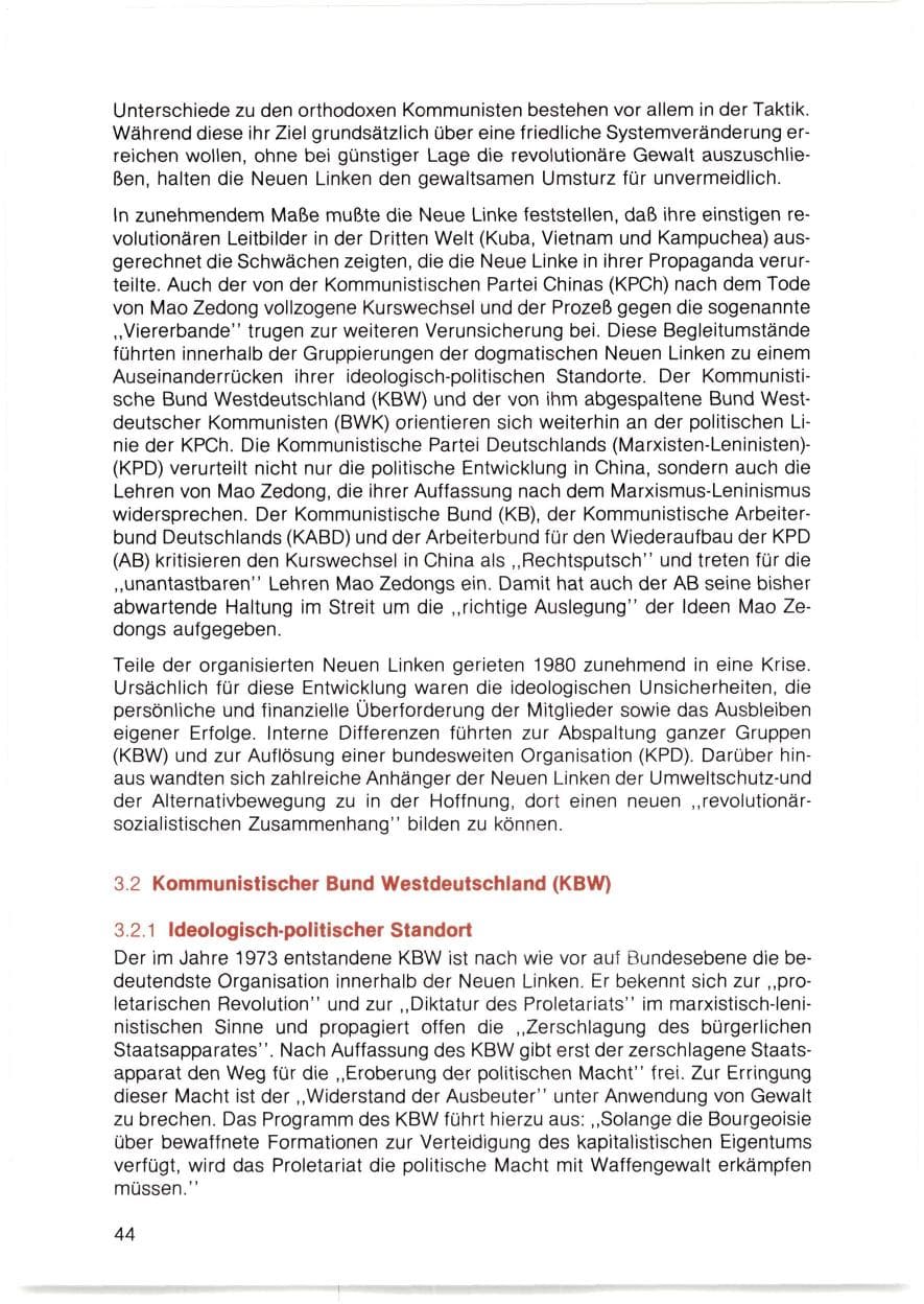 Seite 45 des Verfassungsschutzbericht 1980 Bayern