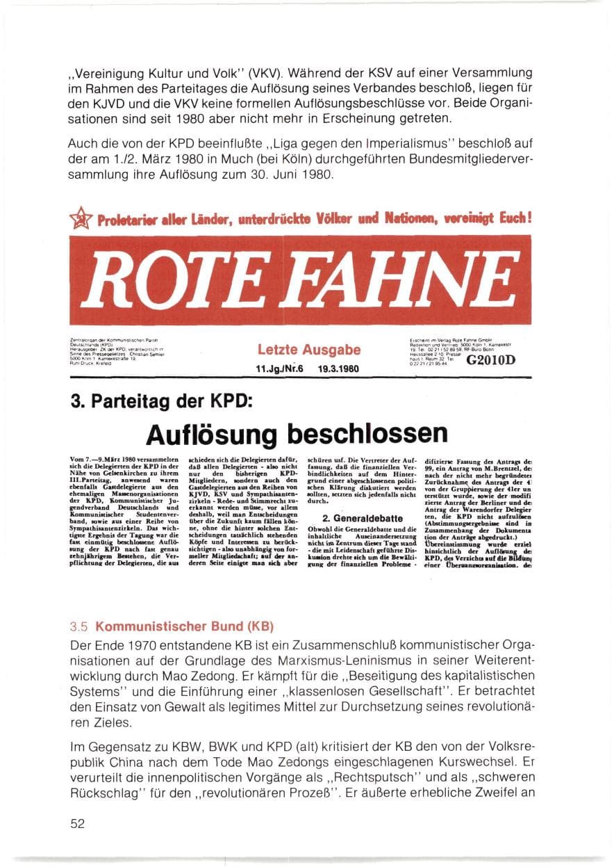 Seite 53 des Verfassungsschutzbericht 1980 Bayern